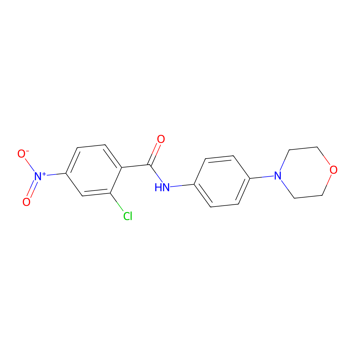 2-chloro-N-[4-(morpholin-4-yl)phenyl]-4-nitrobenzamide molecular structure, CAS 303972-20-5