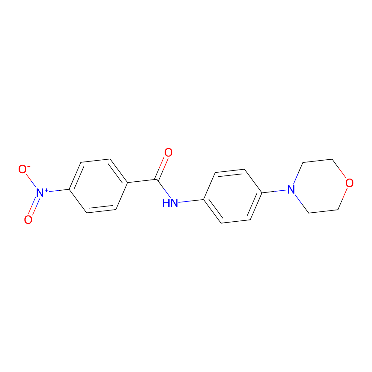 N-[4-(morpholin-4-yl)phenyl]-4-nitrobenzamide molecular structure, CAS 303972-21-6
