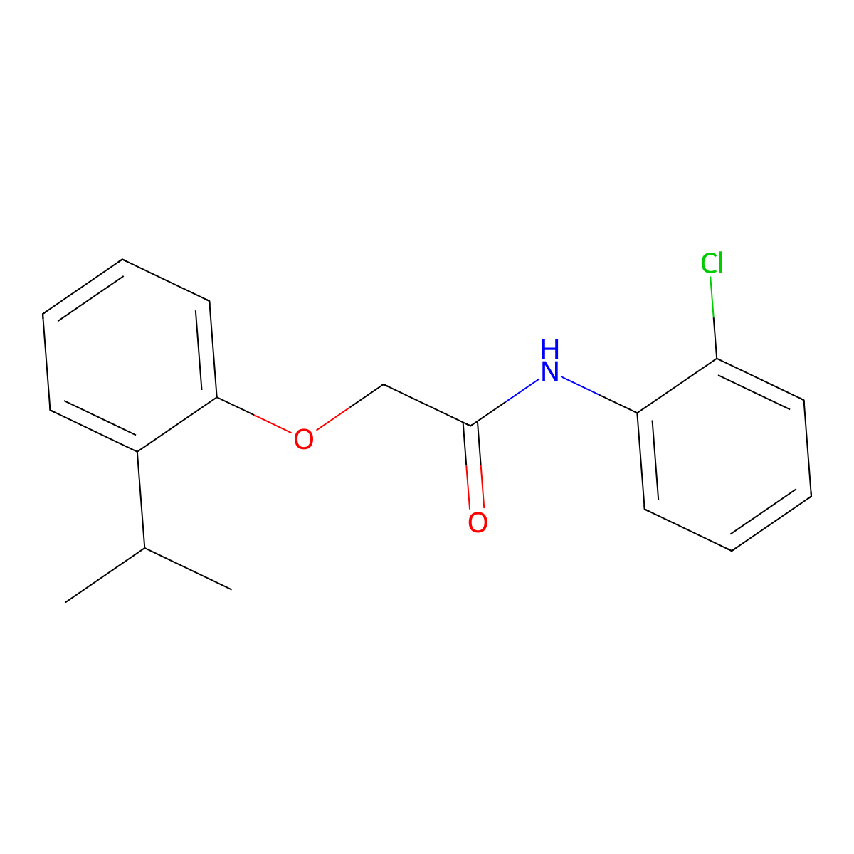 N-(2-chlorophenyl)-2-(2-isopropylphenoxy)acetamide molecular structure, CAS 303972-40-9