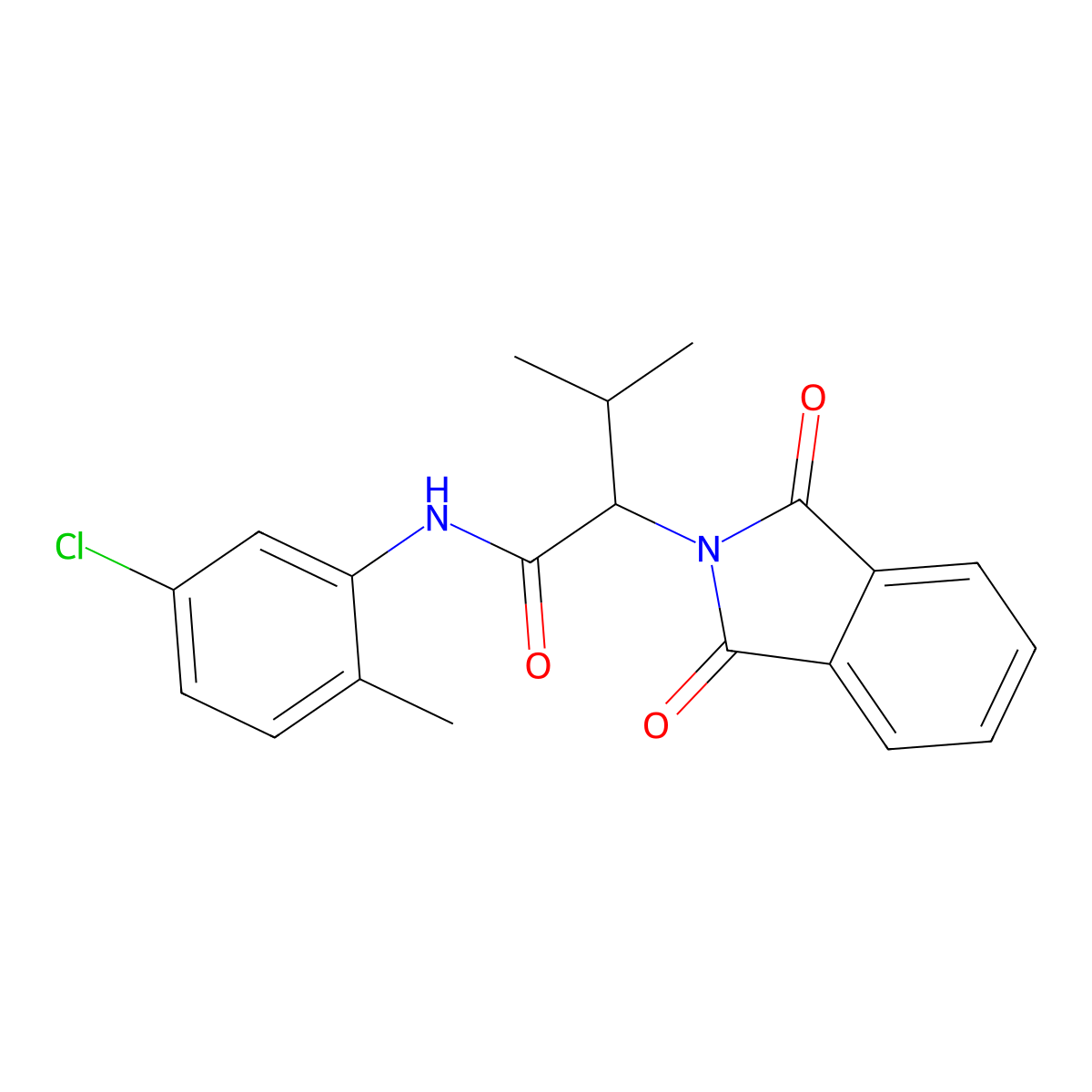 N-(5-chloro-2-methylphenyl)-2-(1,3-dioxoisoindol-2-yl)-3-methylbutanamide molecular structure, CAS 303972-54-5