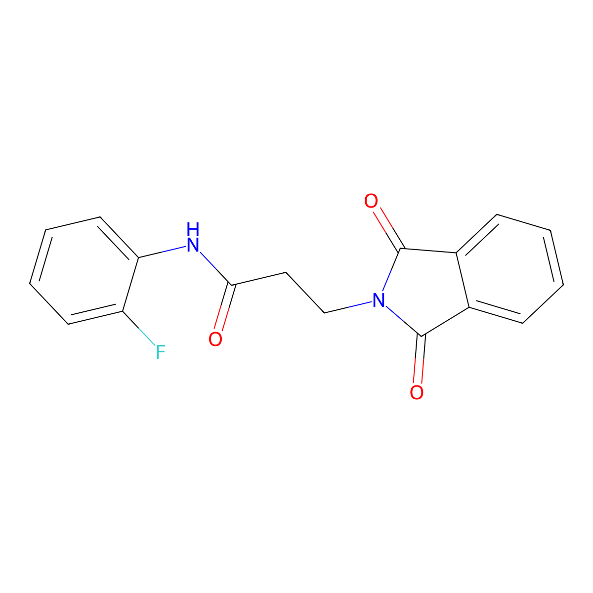 3-(1,3-dioxo-1,3-dihydro-2H-isoindol-2-yl)-N-(2-fluorophenyl)propanamide molecular structure, CAS 303972-70-5
