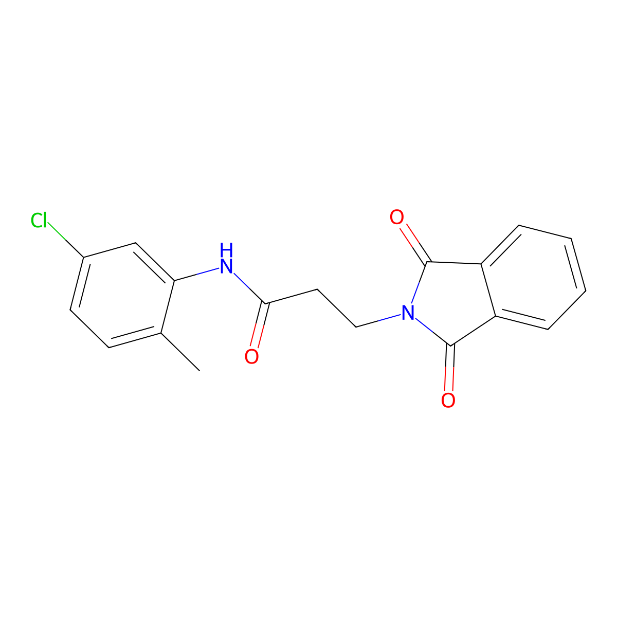 N-(5-chloro-2-methylphenyl)-3-(1,3-dioxoisoindol-2-yl)propanamide molecular structure, CAS 303972-71-6