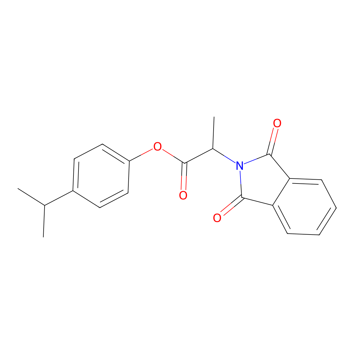 (4-Propan-2-ylphenyl) 2-(1,3-dioxoisoindol-2-yl)propanoate molecular structure, CAS 303972-78-3