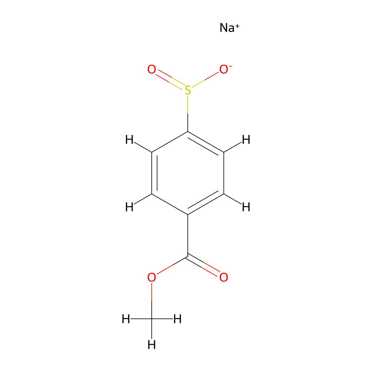 Sodium 4-(methoxycarbonyl)benzene-1-sulfinate molecular structure, CAS 303974-39-2