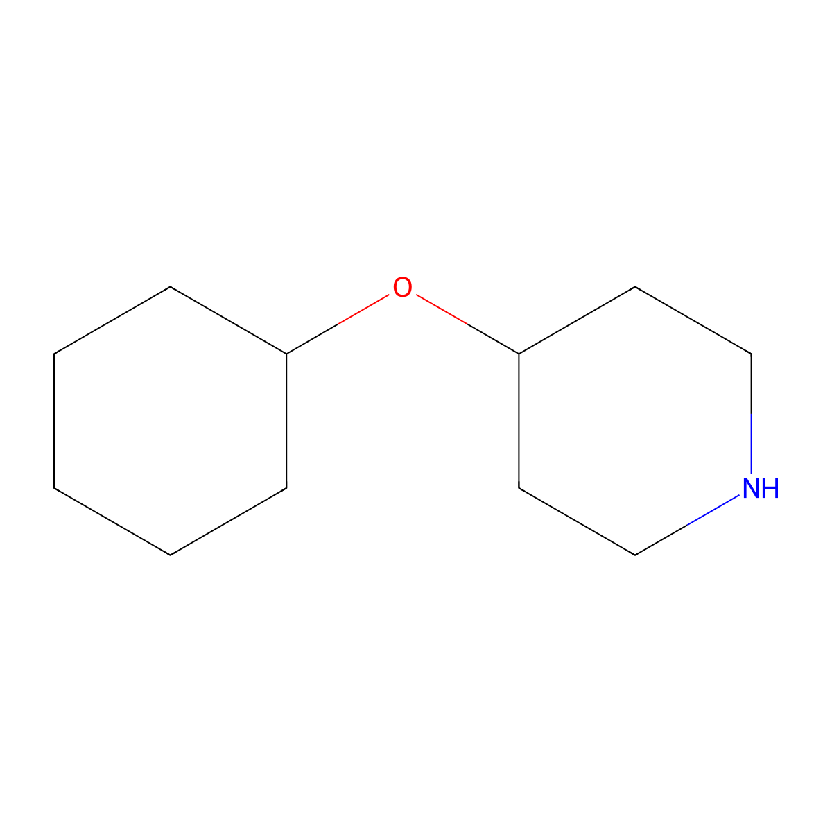 4-(Cyclohexyloxy)piperidine molecular structure, CAS 303975-02-2