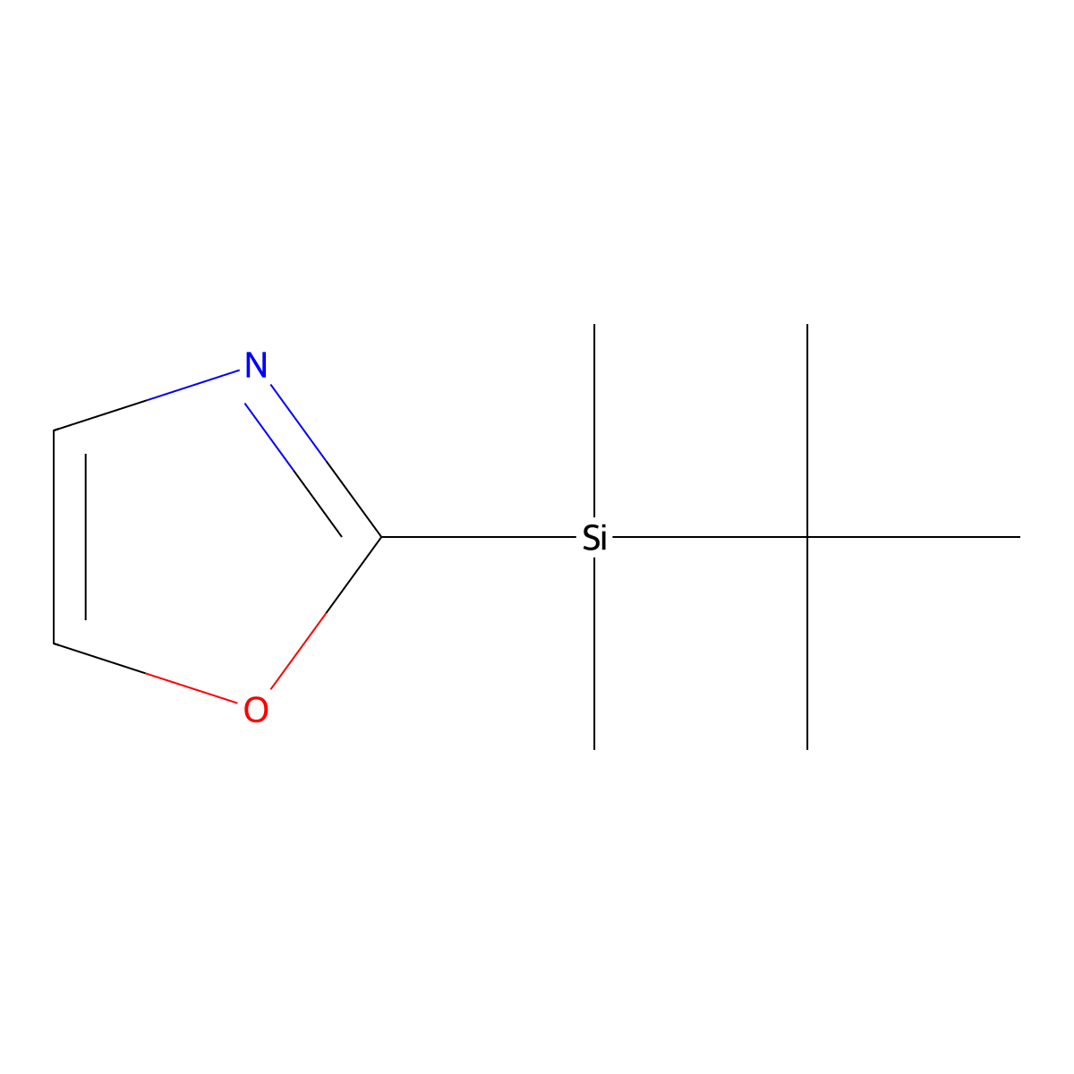 2-(tert-Butyl-dimethyl-silanyl)-oxazole molecular structure, CAS 303981-31-9