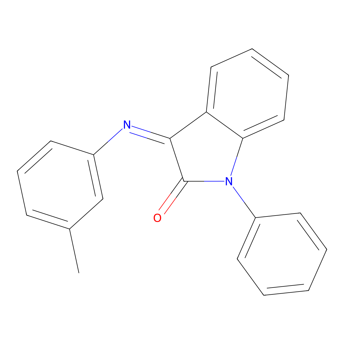 3-(3-Methylphenyl)imino-1-phenylindol-2-one molecular structure, CAS 303984-60-3