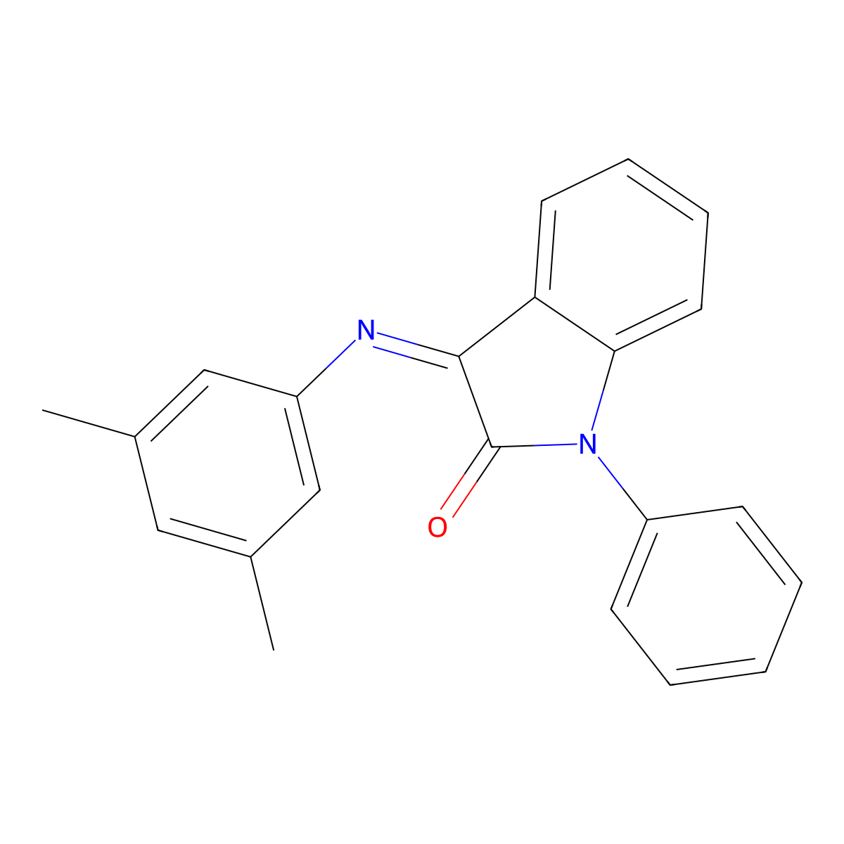 3-(3,5-Dimethylphenyl)imino-1-phenylindol-2-one molecular structure, CAS 303984-61-4