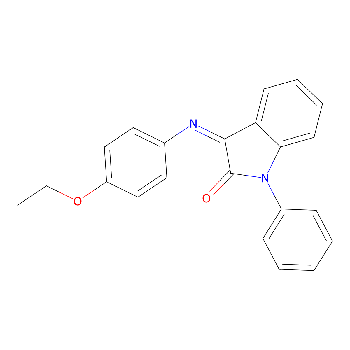 3-(4-Ethoxyphenyl)imino-1-phenylindol-2-one molecular structure, CAS 303984-68-1