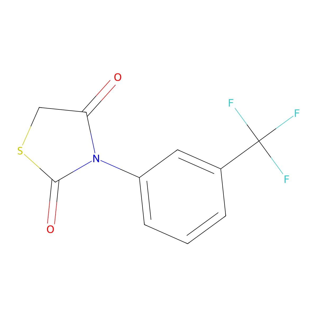 3-[3-(Trifluoromethyl)phenyl]-1,3-thiazolane-2,4-dione molecular structure, CAS 303985-13-9