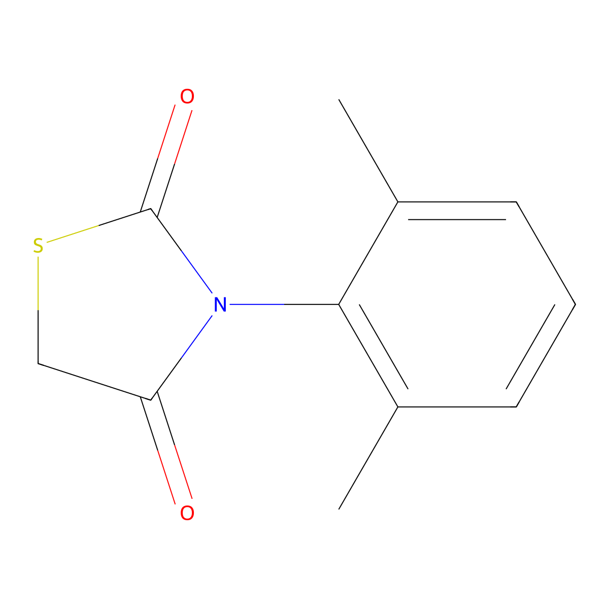 3-(2,6-Dimethylphenyl)-1,3-thiazolane-2,4-dione molecular structure, CAS 303985-14-0