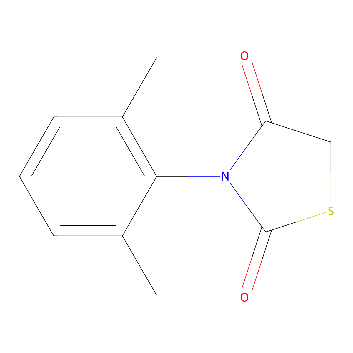 3-(2,6-Dimethylphenyl)-1,3-thiazolane-2,4-dione molecular structure, CAS 303985-14-0