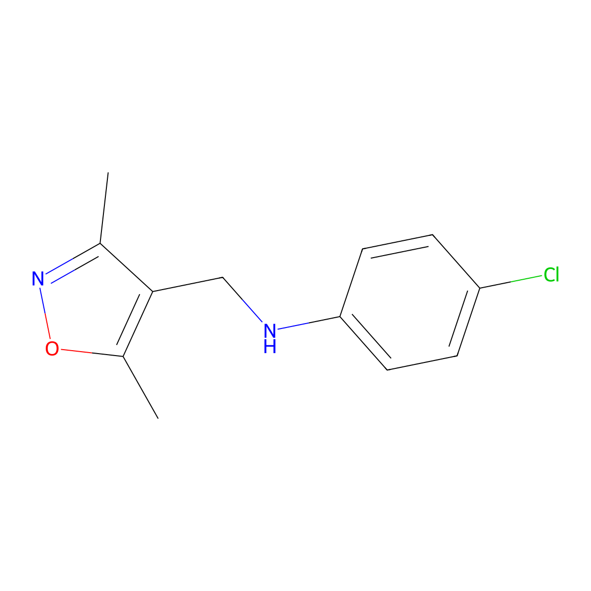 4-chloro-N-[(3,5-dimethyl-1,2-oxazol-4-yl)methyl]aniline molecular structure, CAS 303985-31-1
