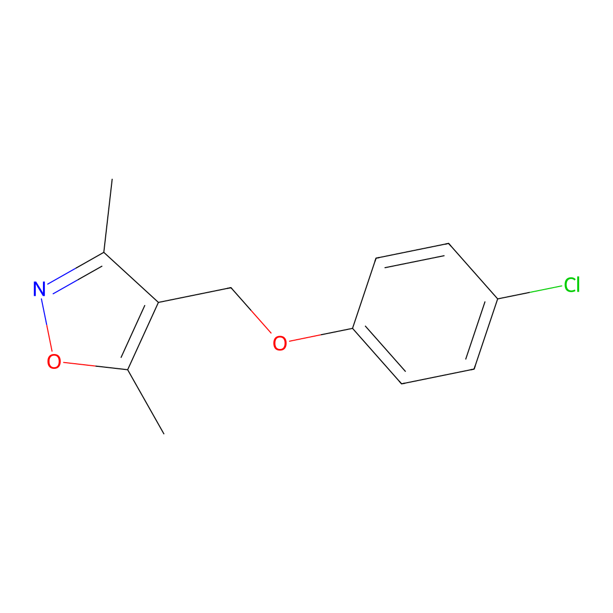 4-[(4-Chlorophenoxy)methyl]-3,5-dimethyl-1,2-oxazole molecular structure, CAS 303985-56-0