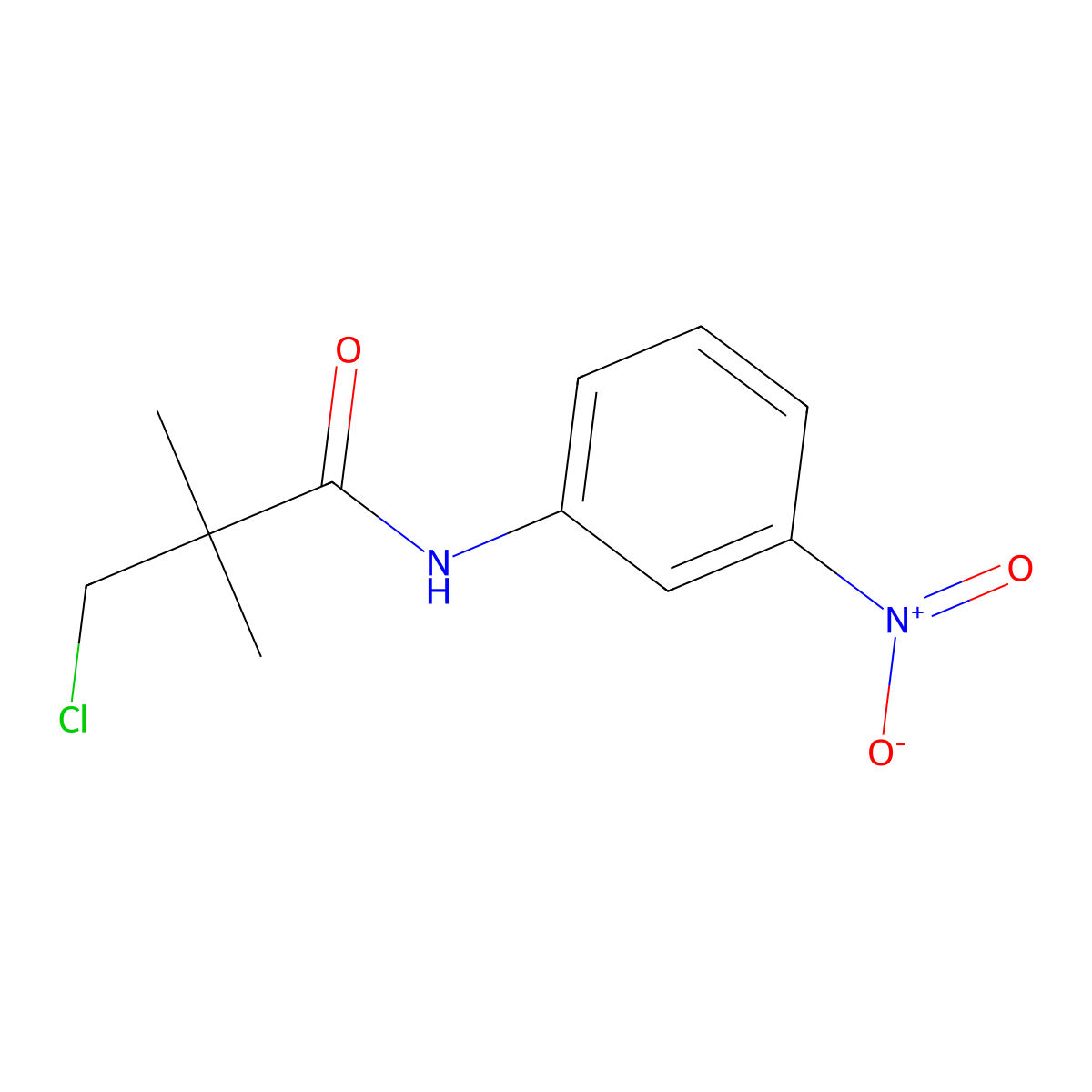 3-chloro-2,2-dimethyl-N-(3-nitrophenyl)propanamide molecular structure, CAS 303985-82-2