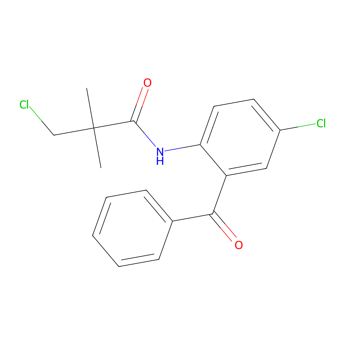 N-(2-benzoyl-4-chlorophenyl)-3-chloro-2,2-dimethylpropanamide molecular structure, CAS 303985-83-3