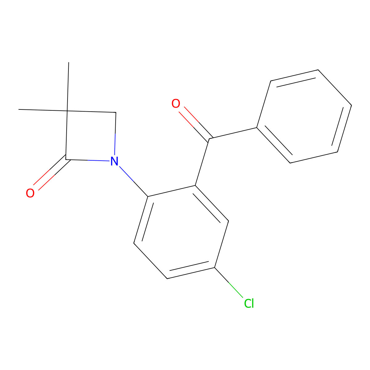 1-(2-Benzoyl-4-chlorophenyl)-3,3-dimethyl-2-azetanone molecular structure, CAS 303985-84-4