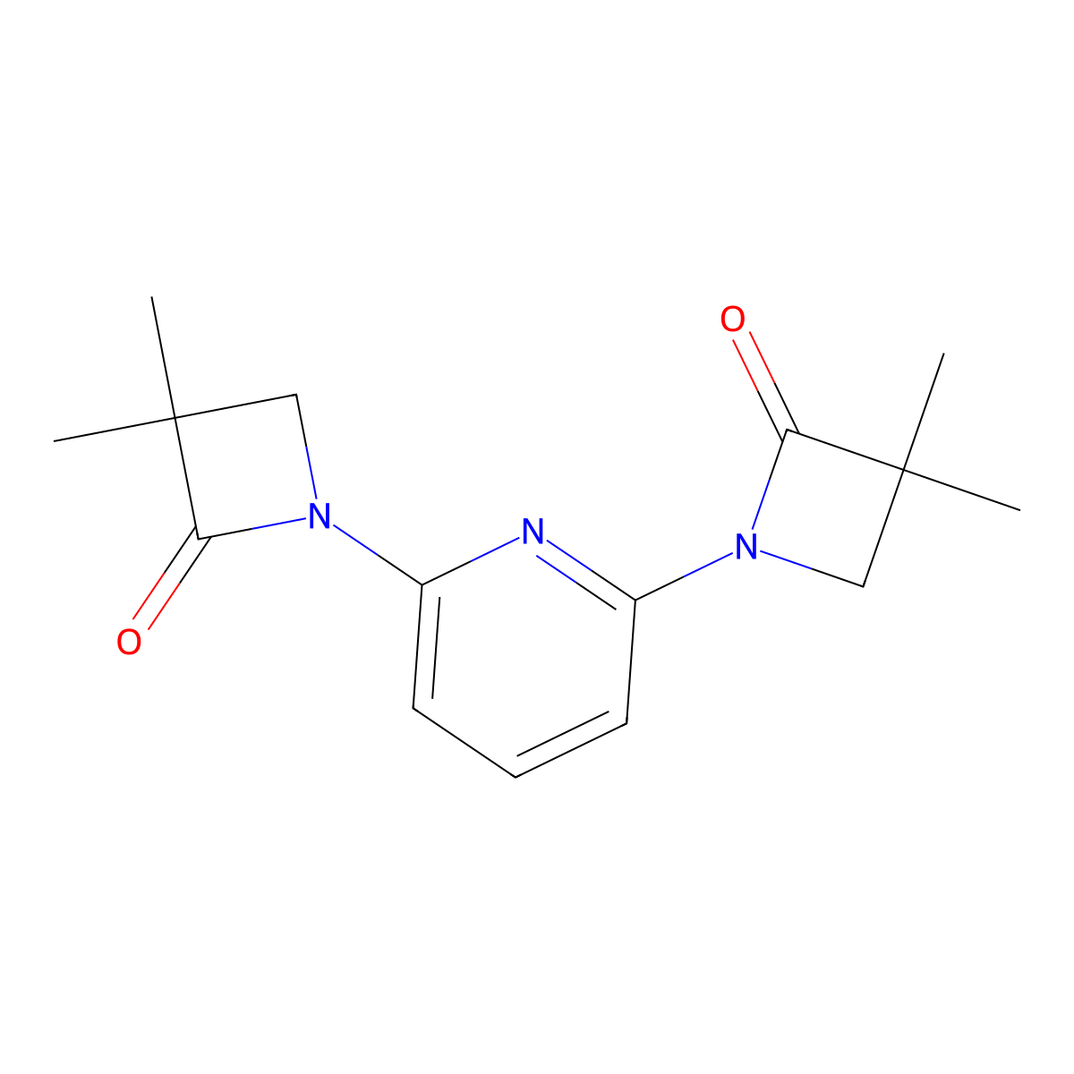 1-[6-(3,3-Dimethyl-2-oxoazetidin-1-yl)pyridin-2-yl]-3,3-dimethylazetidin-2-one molecular structure, CAS 303986-10-9