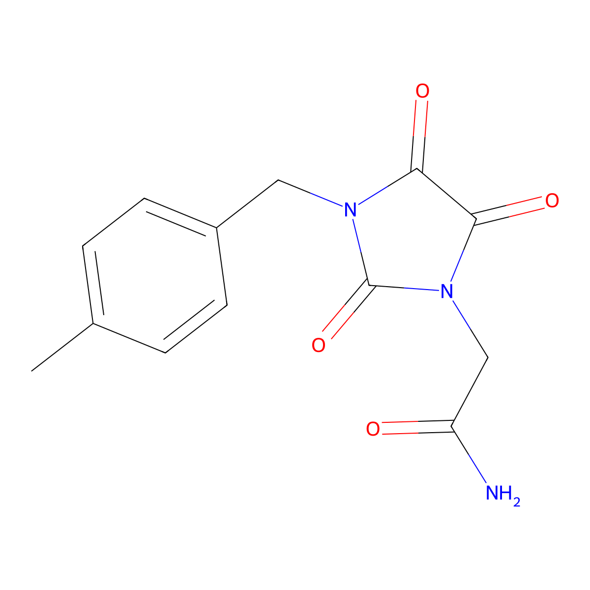 2-[3-(4-Methylbenzyl)-2,4,5-trioxo-1-imidazolidinyl]acetamide molecular structure, CAS 303986-63-2