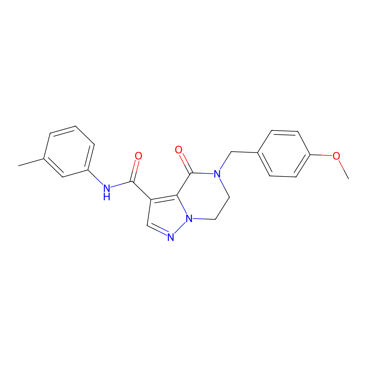 5-(4-methoxybenzyl)-N-(3-methylphenyl)-4-oxo-4,5,6,7-tetrahydropyrazolo[1,5-a]pyrazine-3-carboxamide molecular structure, CAS 303986-80-3