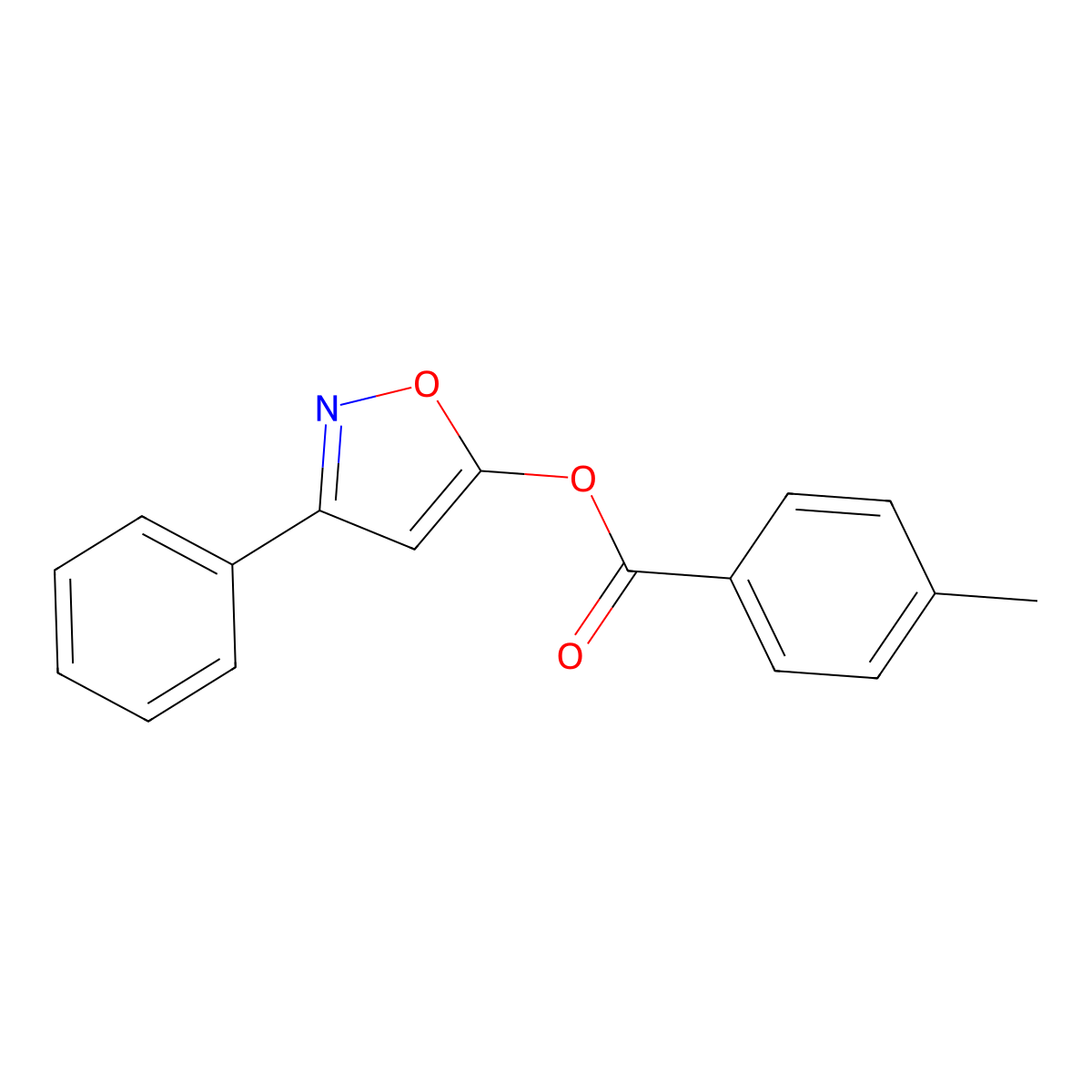 3-Phenyl-5-isoxazolyl 4-methylbenzenecarboxylate molecular structure, CAS 303986-98-3