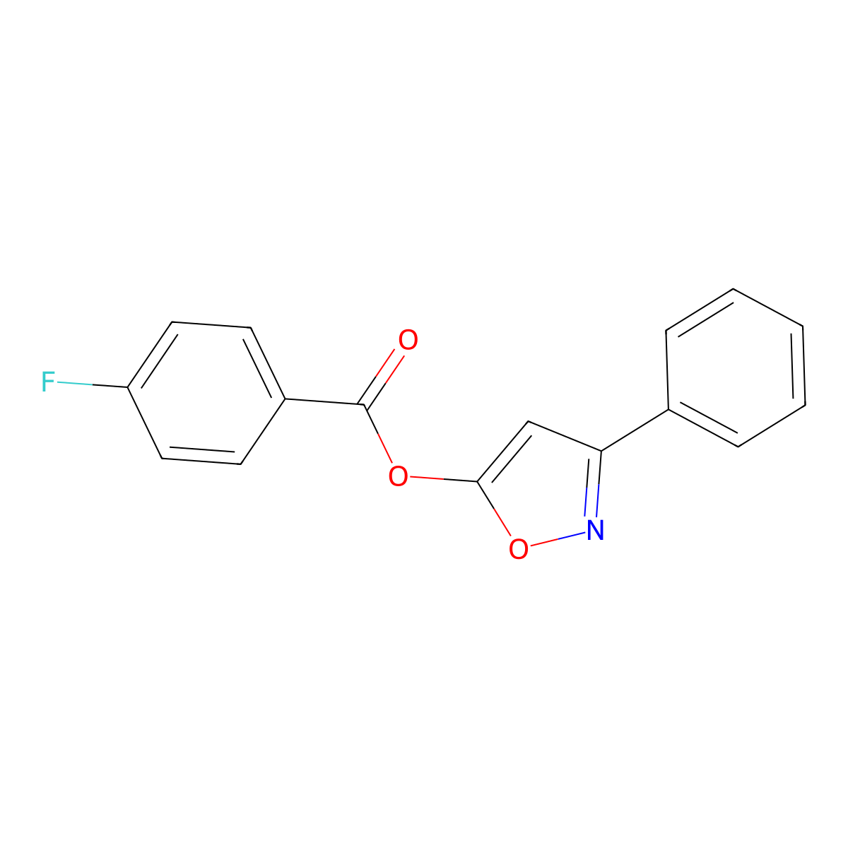 3-Phenyl-5-isoxazolyl 4-fluorobenzenecarboxylate molecular structure, CAS 303987-00-0