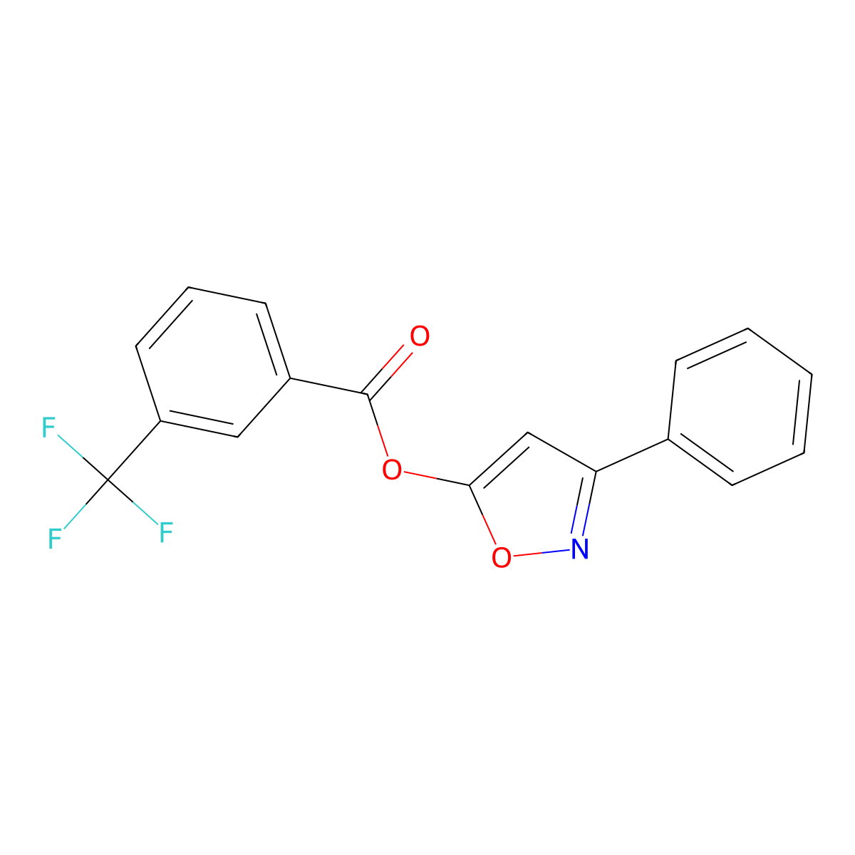 3-Phenyl-5-isoxazolyl 3-(trifluoromethyl)benzenecarboxylate molecular structure, CAS 303987-02-2