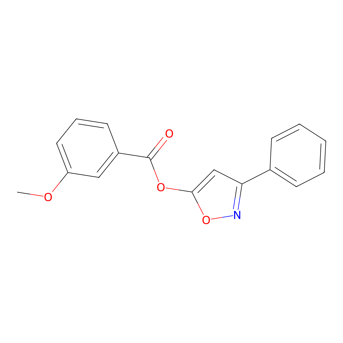 3-Phenyl-5-isoxazolyl 3-methoxybenzenecarboxylate molecular structure, CAS 303987-04-4