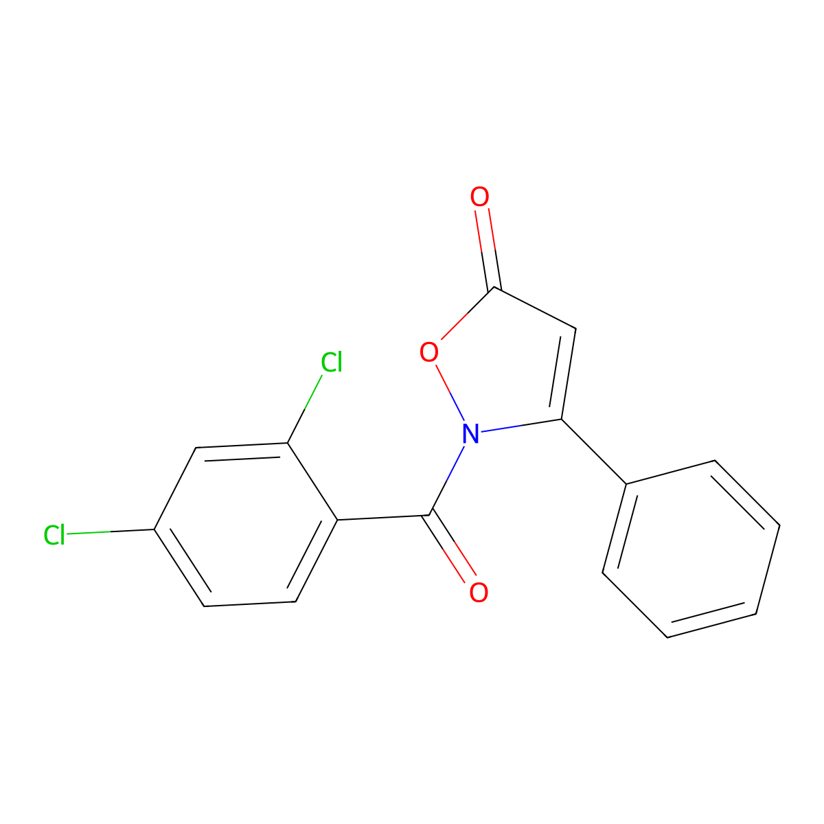 2-(2,4-dichlorobenzoyl)-3-phenyl-5(2H)-isoxazolone molecular structure, CAS 303987-06-6