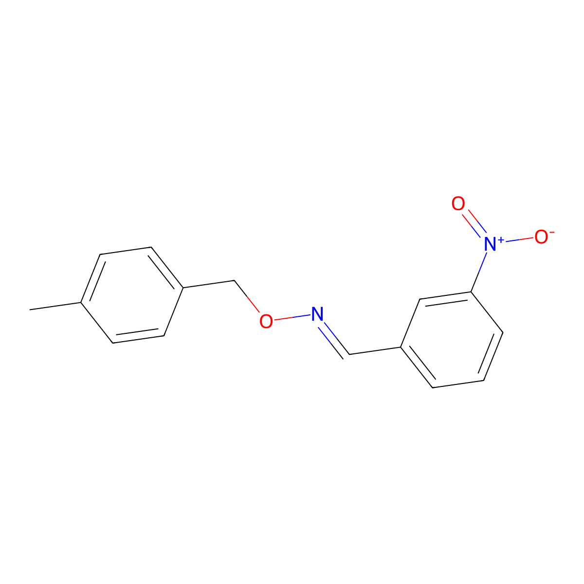 3-nitrobenzenecarbaldehyde O-(4-methylbenzyl)oxime molecular structure, CAS 303987-21-5