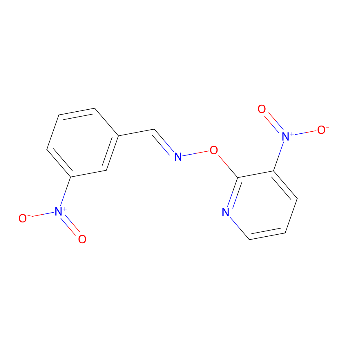 3-nitrobenzenecarbaldehyde O-(3-nitro-2-pyridinyl)oxime molecular structure, CAS 303987-37-3