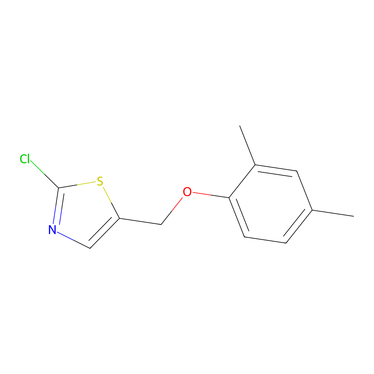 2-Chloro-5-[(2,4-dimethylphenoxy)methyl]-1,3-thiazole molecular structure, CAS 303987-44-2