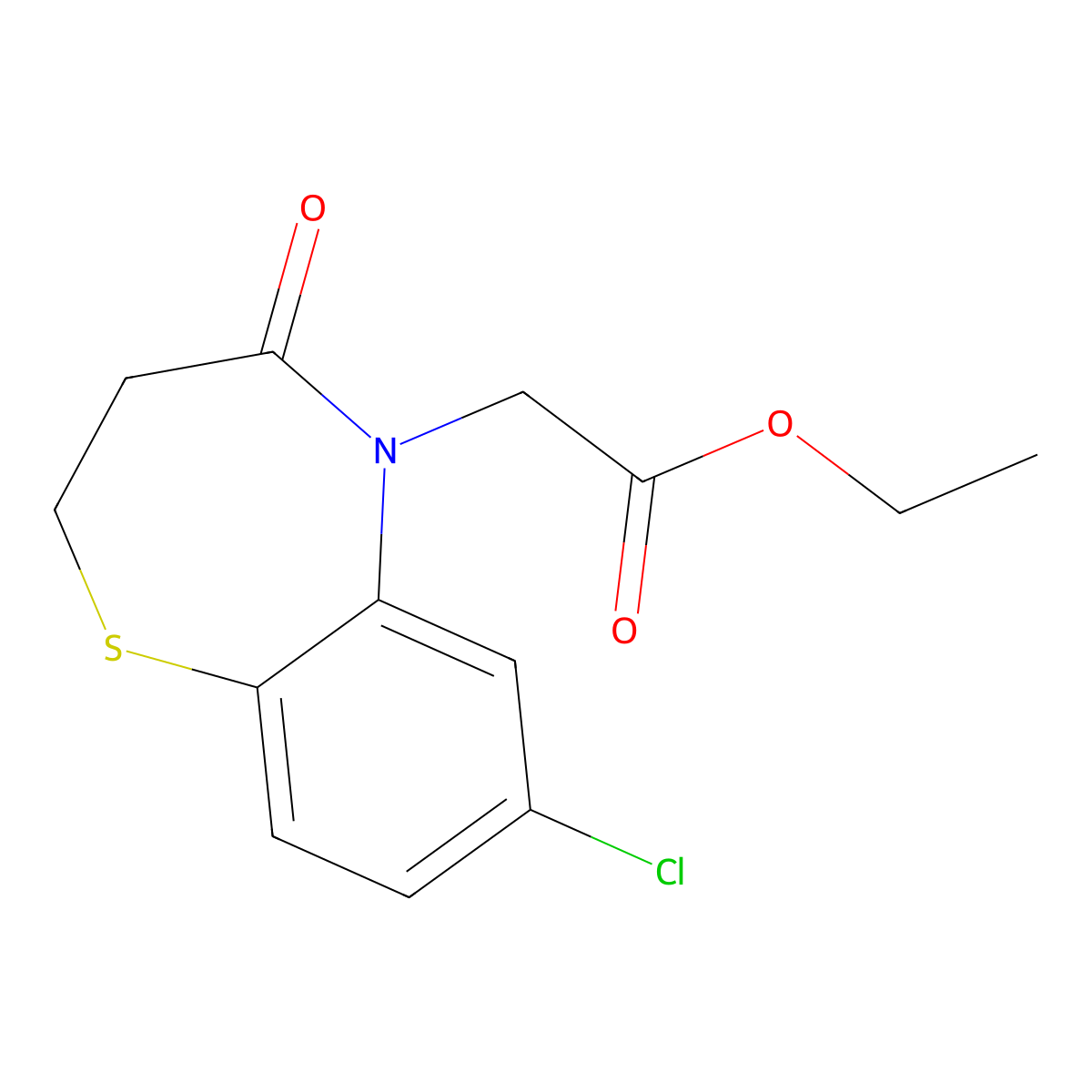 ethyl 2-[7-chloro-4-oxo-3,4-dihydro-1,5-benzothiazepin-5(2H)-yl]acetate molecular structure, CAS 303987-52-2