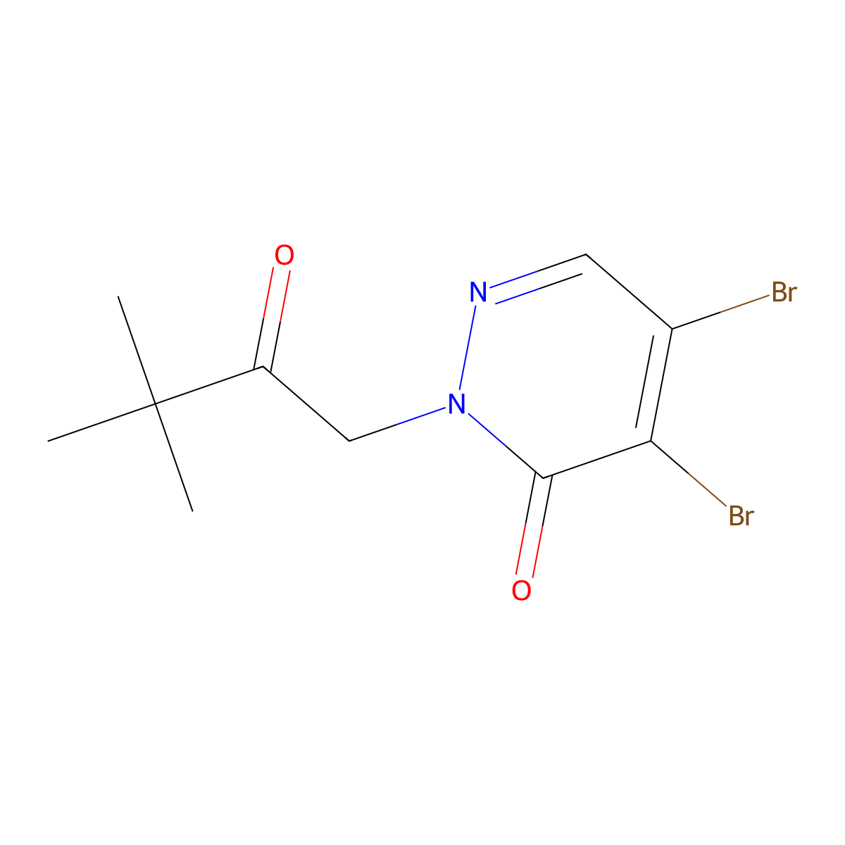 4,5-dibromo-2-(3,3-dimethyl-2-oxobutyl)-3(2H)-pyridazinone molecular structure, CAS 303987-65-7