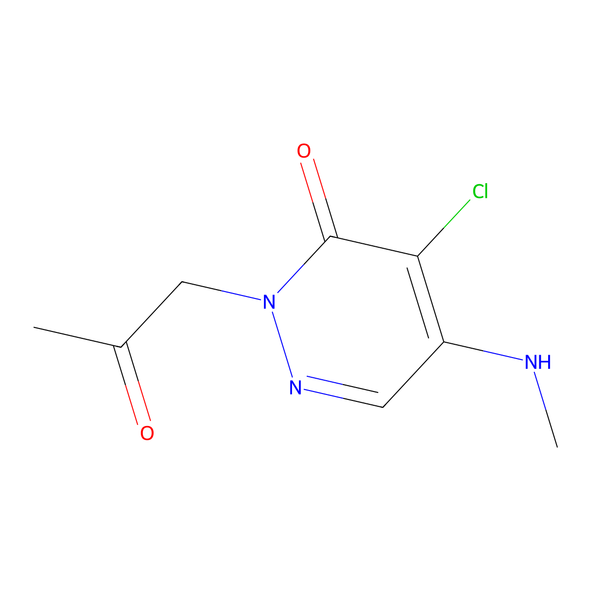 4-chloro-5-(methylamino)-2-(2-oxopropyl)-3(2H)-pyridazinone molecular structure, CAS 303987-67-9