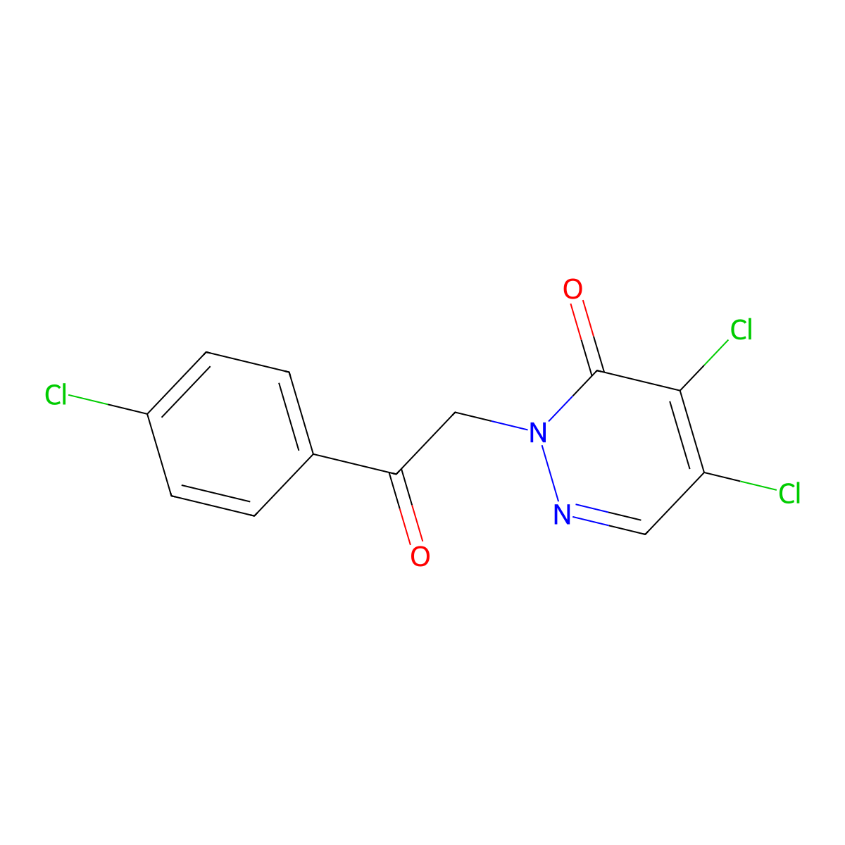 4,5-dichloro-2-[2-(4-chlorophenyl)-2-oxoethyl]-3(2H)-pyridazinone molecular structure, CAS 303987-71-5