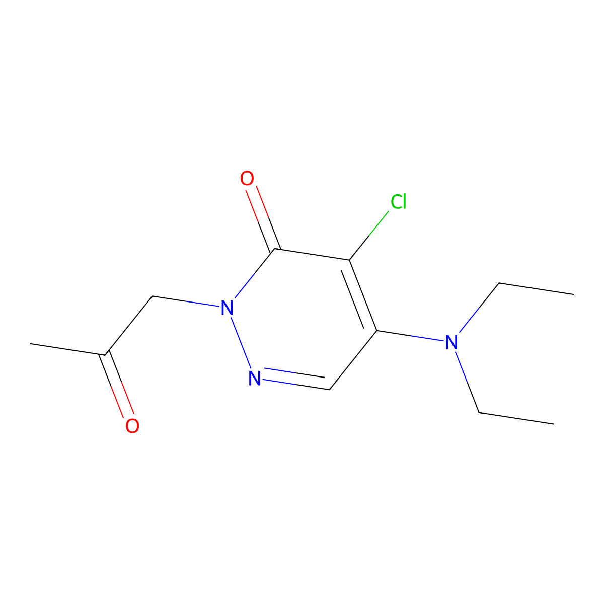 4-chloro-5-(diethylamino)-2-(2-oxopropyl)-3(2H)-pyridazinone molecular structure, CAS 303987-84-0