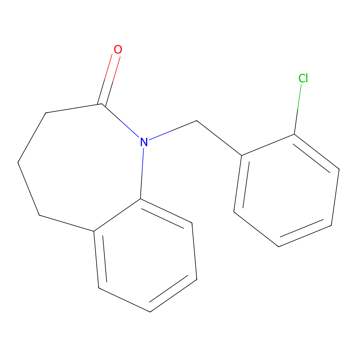 1-(2-chlorobenzyl)-1,3,4,5-tetrahydro-2H-1-benzazepin-2-one molecular structure, CAS 303988-06-9
