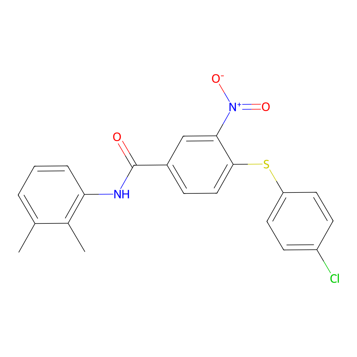 4-[(4-chlorophenyl)sulfanyl]-N-(2,3-dimethylphenyl)-3-nitrobenzenecarboxamide molecular structure, CAS 303988-22-9