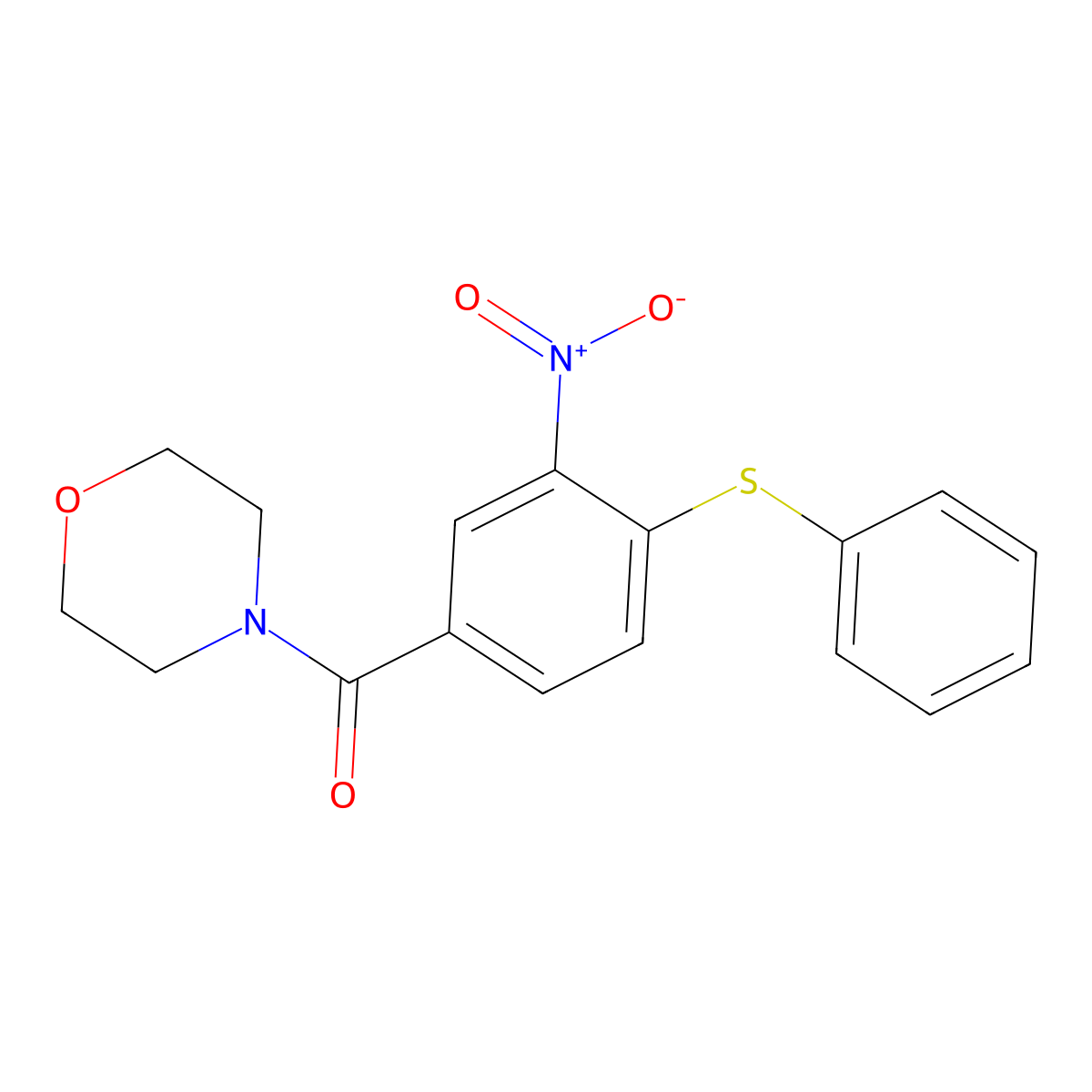 Morpholino[3-nitro-4-(phenylsulfanyl)phenyl]methanone molecular structure, CAS 303988-27-4
