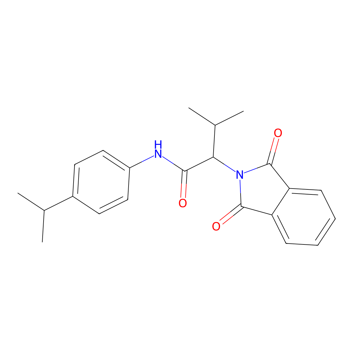 2-(1,3-dioxoisoindol-2-yl)-3-methyl-N-(4-propan-2-ylphenyl)butanamide molecular structure, CAS 303988-92-3