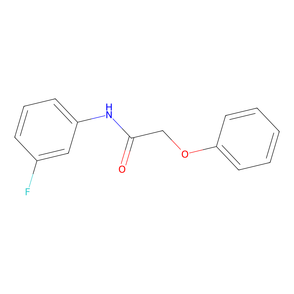 N-(3-fluorophenyl)-2-phenoxyacetamide molecular structure, CAS 303989-18-6