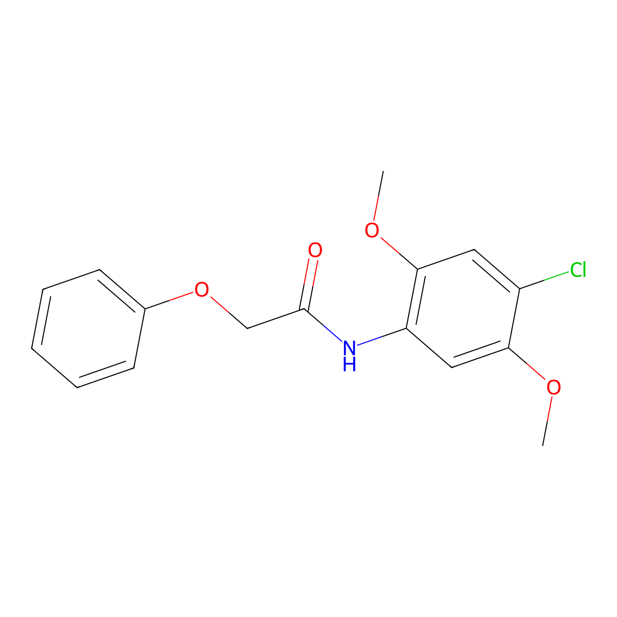 N-(4-chloro-2,5-dimethoxyphenyl)-2-phenoxyacetamide molecular structure, CAS 303989-20-0
