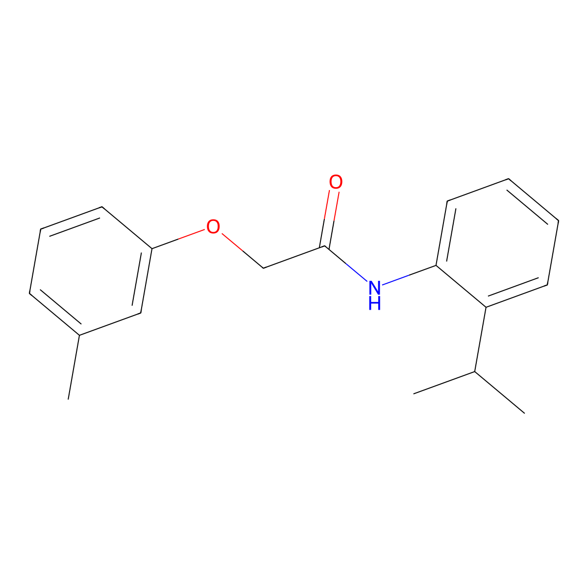 2-(3-methylphenoxy)-N-[2-(propan-2-yl)phenyl]acetamide molecular structure, CAS 303989-28-8