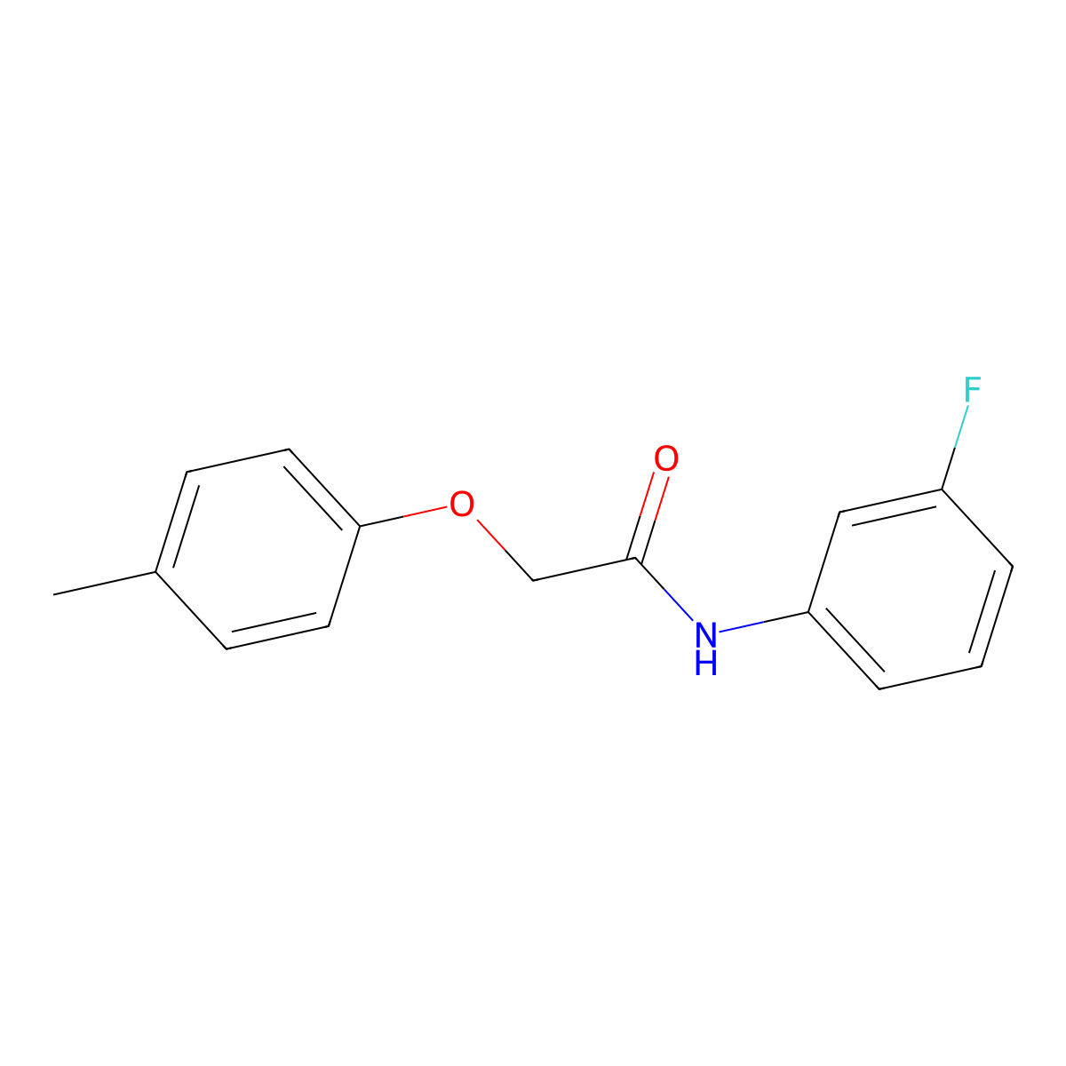 N-(3-fluorophenyl)-2-(4-methylphenoxy)acetamide molecular structure, CAS 303989-33-5