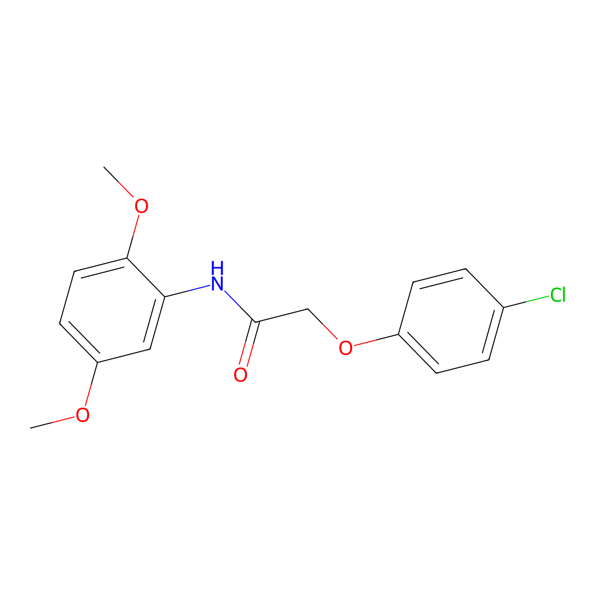 2-(4-chlorophenoxy)-N-(2,5-dimethoxyphenyl)acetamide molecular structure, CAS 303989-42-6