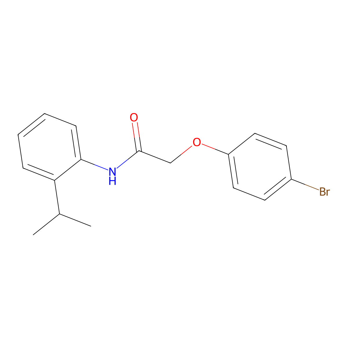 2-(4-bromophenoxy)-N-(2-isopropylphenyl)acetamide molecular structure, CAS 303989-47-1
