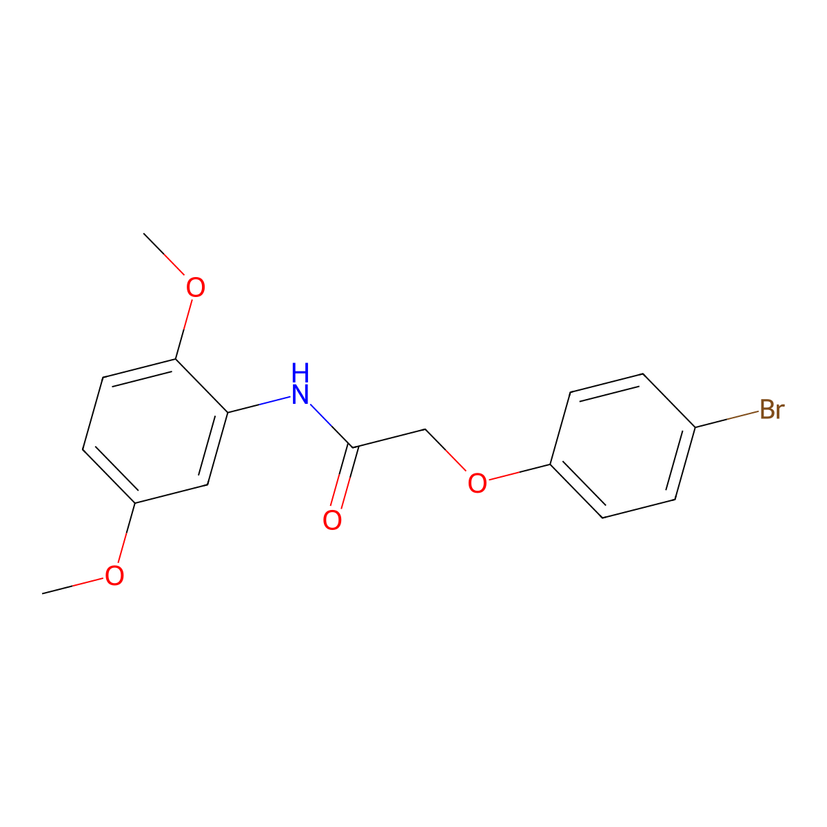 2-(4-bromophenoxy)-N-(2,5-dimethoxyphenyl)acetamide molecular structure, CAS 303989-49-3