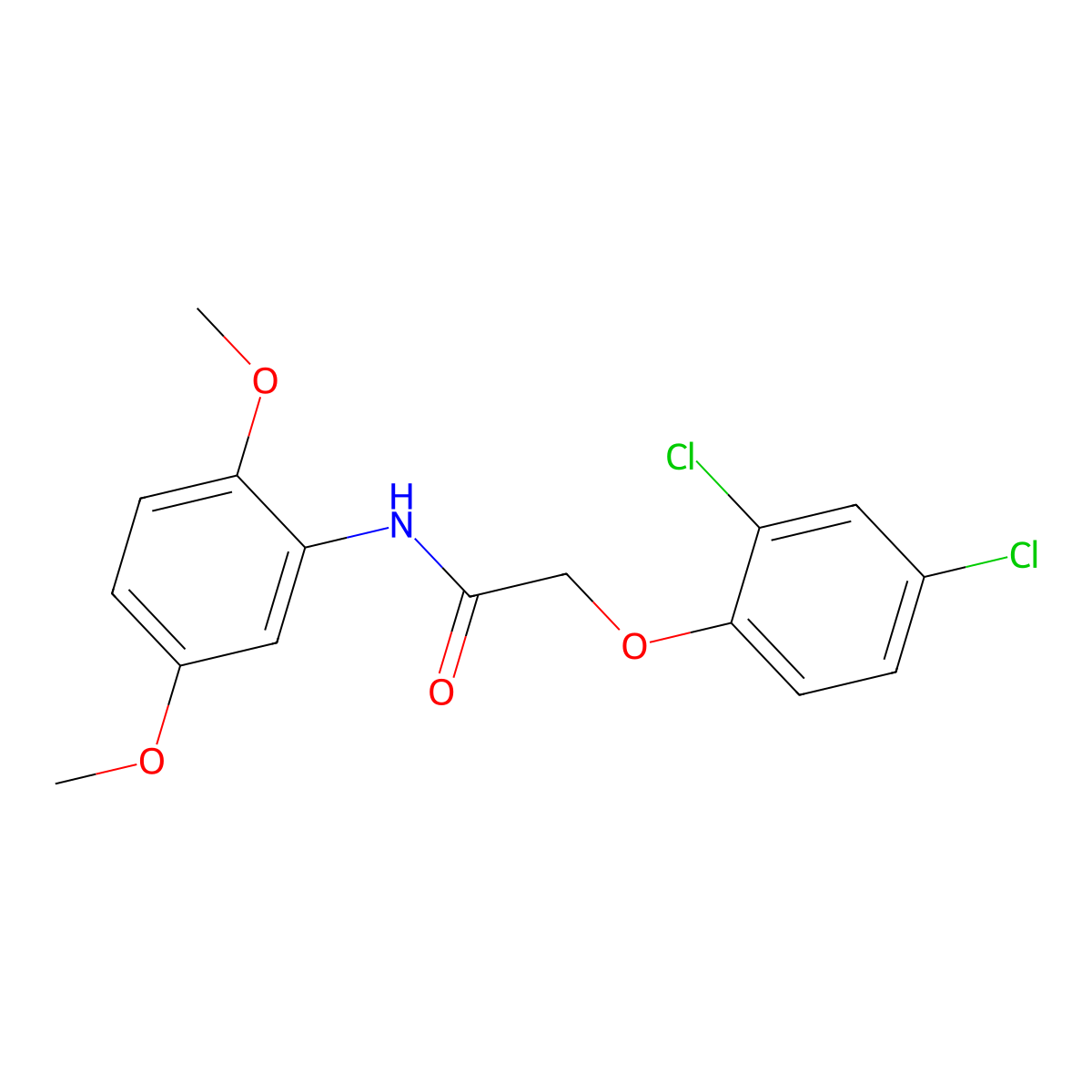 2-(2,4-dichlorophenoxy)-N-(2,5-dimethoxyphenyl)acetamide molecular structure, CAS 303989-64-2