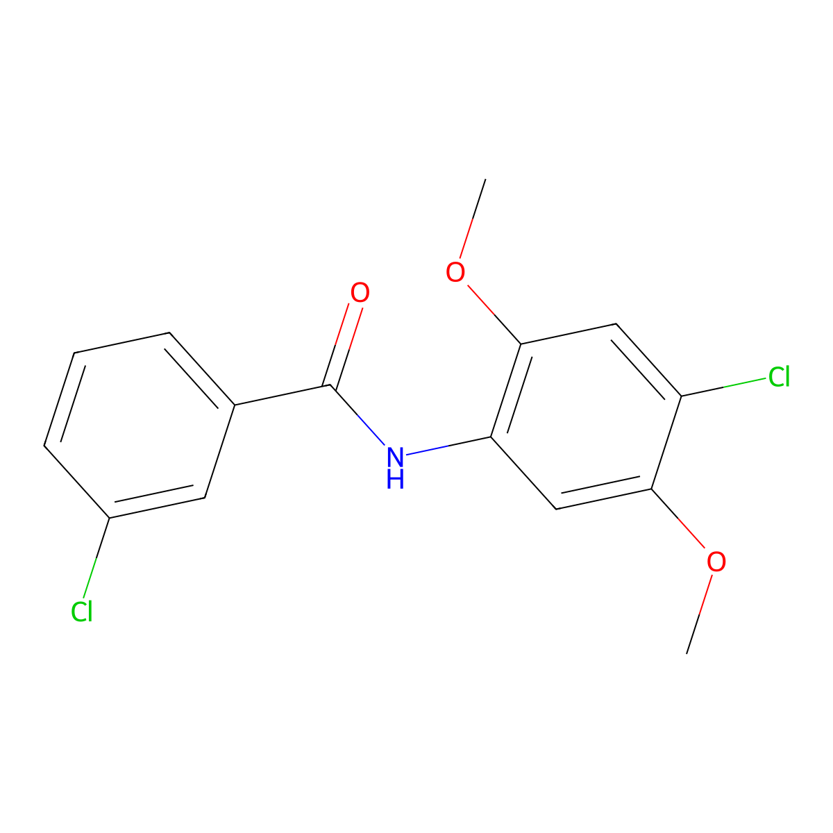 3-Chloro-N-(4-chloro-2,5-dimethoxyphenyl)benzamide molecular structure, CAS 303990-14-9